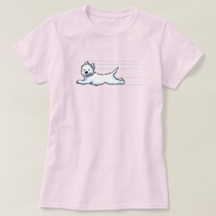 Camiseta Westie en funcionamiento brillante