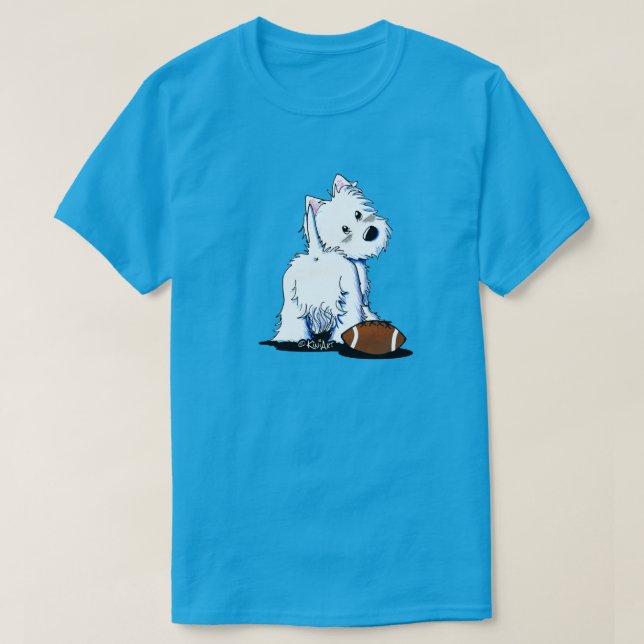 Camiseta Westie en la puerta trasera  (Diseño del anverso)