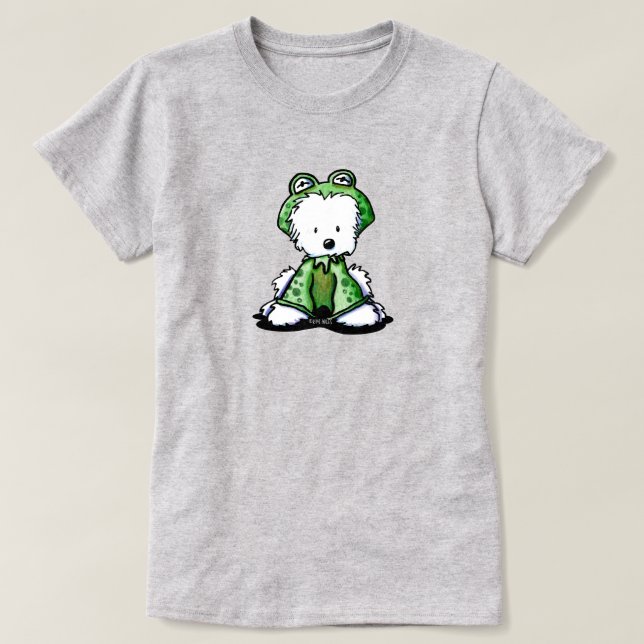 Camiseta Westie Frog (Diseño del anverso)