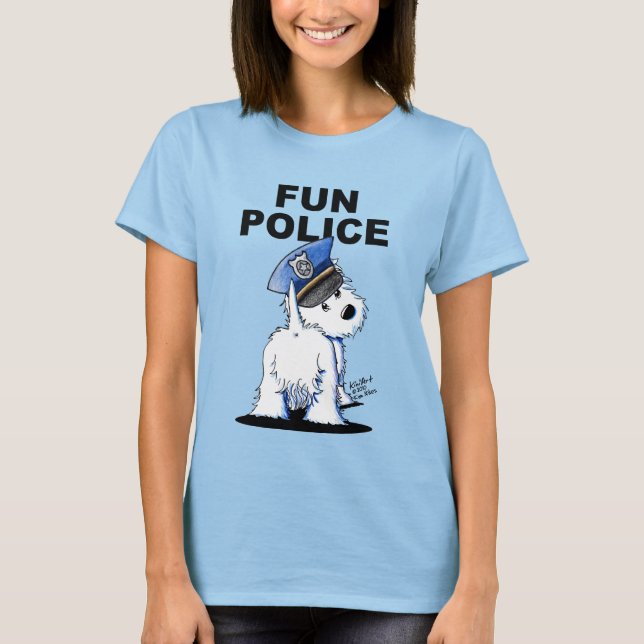 Camiseta Westie FUN POLICE Shirt (Anverso)