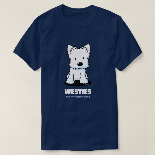 Camiseta Westie KiniArt (Diseño del anverso)
