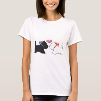 Camiseta Westie lindo persigue arte