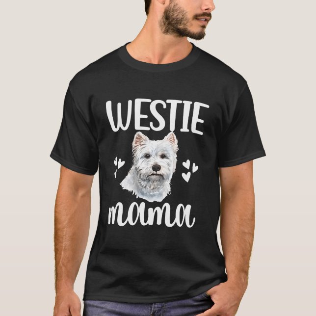 Camiseta Westie Mama West Highland White Terrier Mom Westie (Anverso)