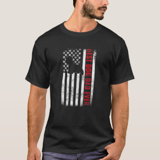 Camiseta Westie Mejor Perro Papá Nunca Bandera Estadouniden