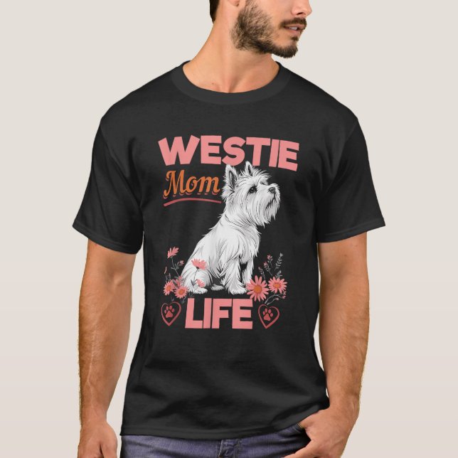Camiseta Westie Raza de Perro Terrier Blanco de West Highla (Anverso)