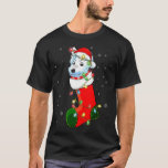 Camiseta Westie Santa Hat Westie Christmas Lights<br><div class="desc">Westie Santa Hat Westie Christmas Lights Gift</div>