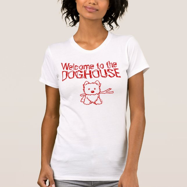 Camiseta Westie Terrier Doghouse T-Shirt (Anverso)