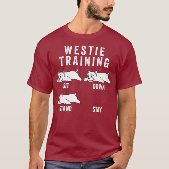 Camiseta Westie Training Dog Premium (Anverso)