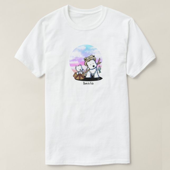 Camiseta Westies Pescando (Diseño del anverso)