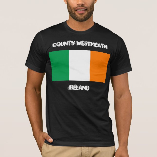 Camiseta Westmeath, Irlanda con bandera irlandesa (Anverso)