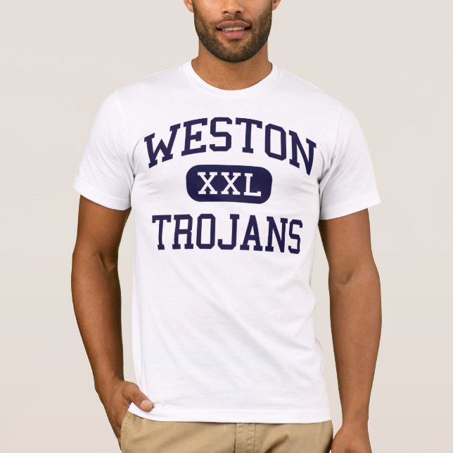 Camiseta Weston - Trojan - alto - Weston Connecticut (Anverso)