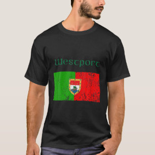 Camiseta Westport, County Mayo Shamrock Ireland Flag, Craic