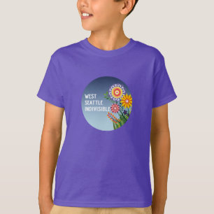 Camiseta WestSeattleIndivisible Niños Flor Morada