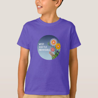 Camiseta WestSeattleIndivisible Niños Flor Morada