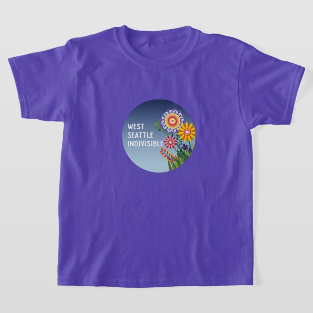 Camiseta WestSeattleIndivisible Niños Flor Morada (Distribución)