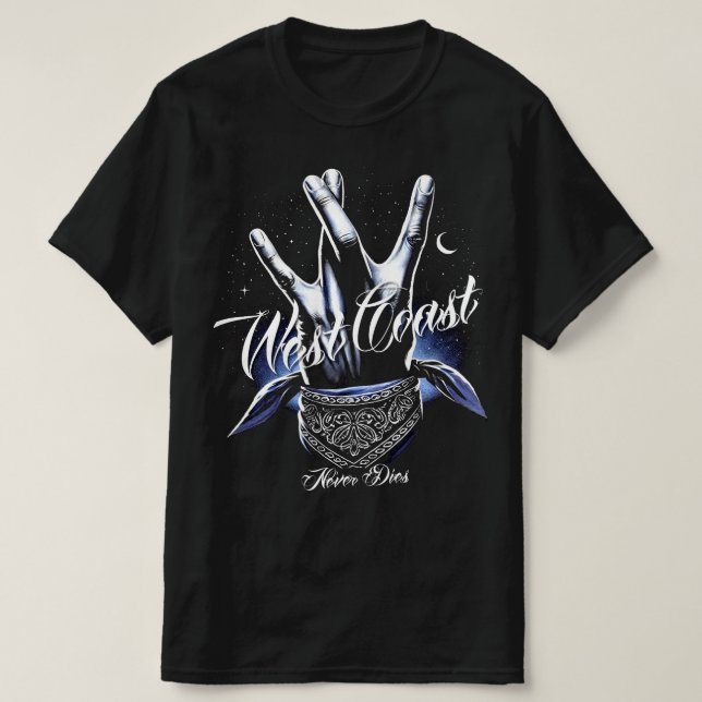 CAMISETA WESTSIDE NEVER DIES (Diseño del anverso)