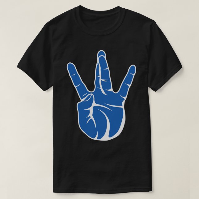Camiseta Westside West Coast Rap Hip Hop Hand Sign Blue Ess (Diseño del anverso)