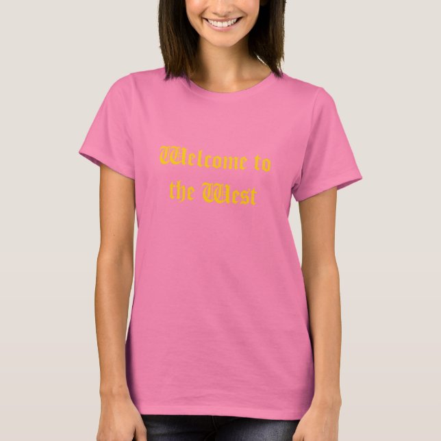 Camiseta WestWelcomeOlive (Anverso)