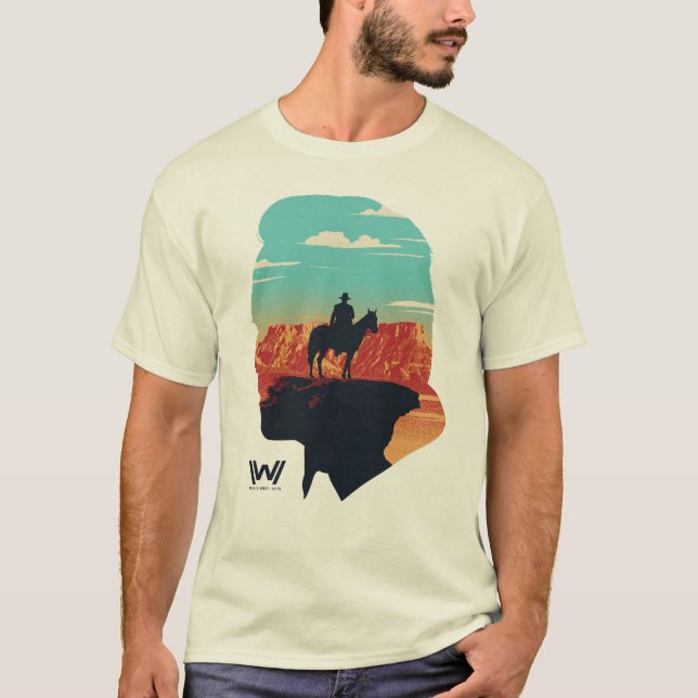 Camiseta Westworld | Dr. Ford Silhouette de Man in Black (Anverso)