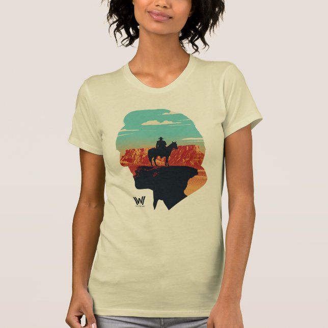 Camiseta Westworld | Dr. Ford Silhouette de Man in Black (Anverso)