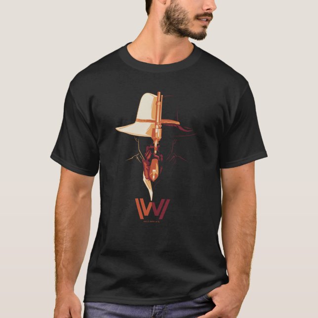 Camiseta Westworld | Gráfico dividido de Gorra negro Gorra  (Anverso)