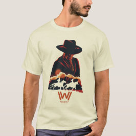 Camiseta Westworld | Hombre con silueta del desierto negro