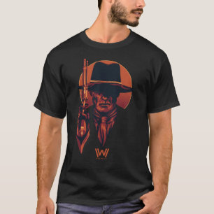 Camiseta Westworld   Hombre de negro con rebelión