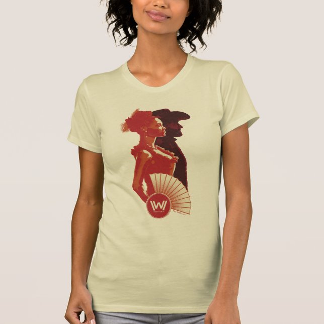 Camiseta Westworld | Retrato de plantilla de Maeve y Hector (Anverso)