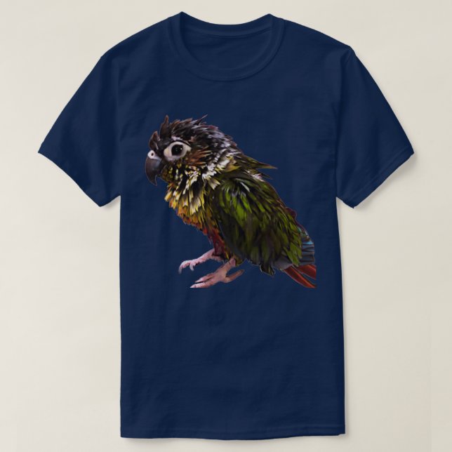 Camiseta Wet Green Cheek Conure Design Bathed Conure Wet Sm (Diseño del anverso)