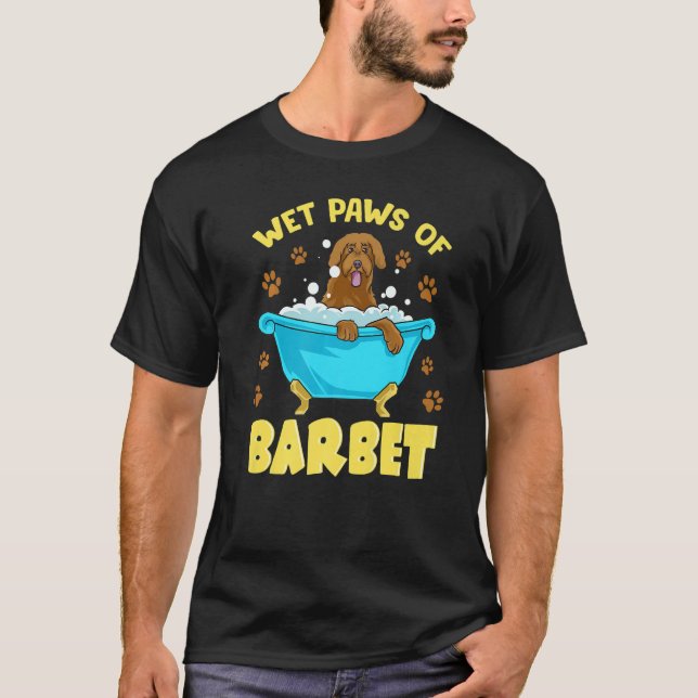 Camiseta Wet Paw Of Barbet Puppies Barbet Dog (Anverso)