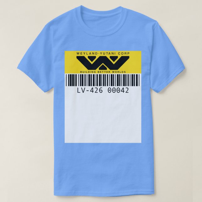 Camiseta Weyland Yutani Asset tag Baseball (Diseño del anverso)