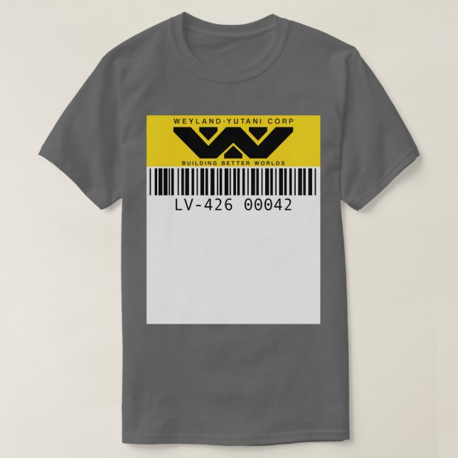 Camiseta Weyland Yutani Asset tag Crewneck Sweatshirt (Diseño del anverso)