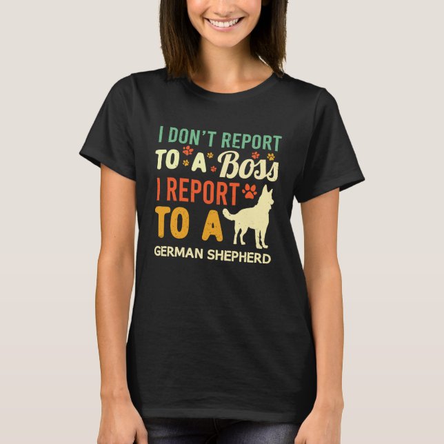 Camiseta WFH German Shepherd Boss Coworker Work From Home D (Anverso)