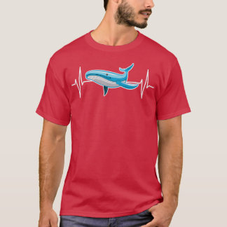 Camiseta Whale Blue Whale Heartbeat Line Sea Animals Gift