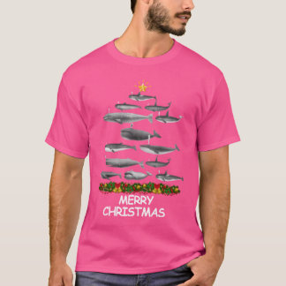 Camiseta Whale Christmasree Feliz Navidad
