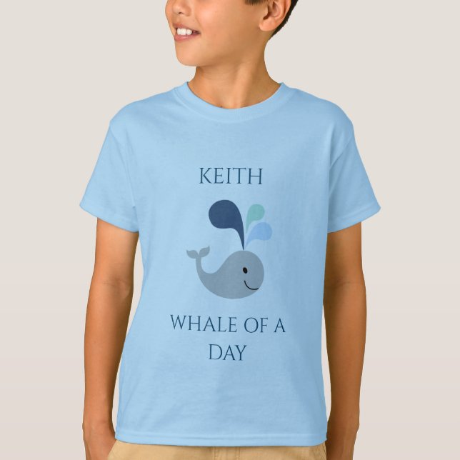 Camiseta WHALE con nombre personalizado. (Anverso)