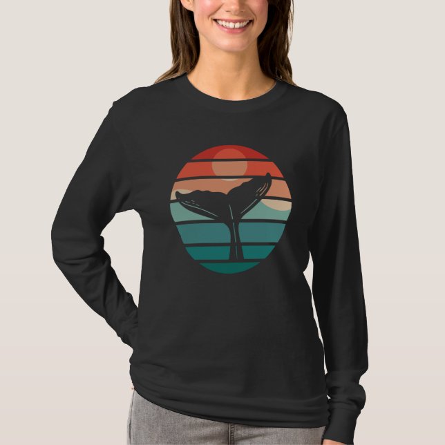 Camiseta Whale Fin Sunset Whale Watcher (Anverso)