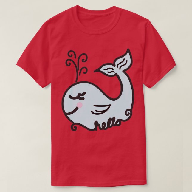 Camiseta Whale Hello pn 1 (Diseño del anverso)