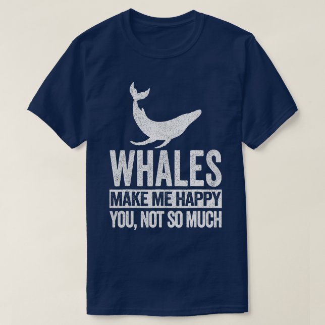 Camiseta Whale Lover Funny Whale Retro 1 (Diseño del anverso)