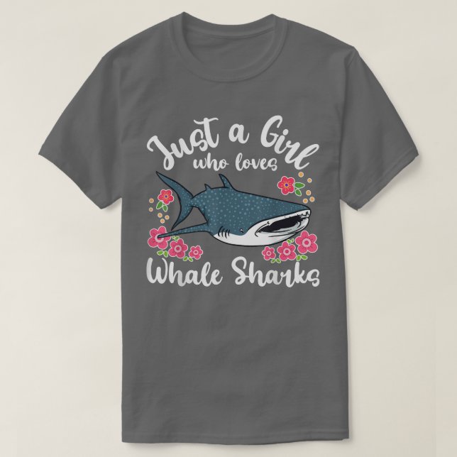 Camiseta Whale Shark Just a Girl Who Loves Whale Sharks  (Diseño del anverso)
