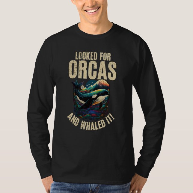 Camiseta Whales Watch Dolphin Pottwhal  Saying Orca Whale   (Anverso)