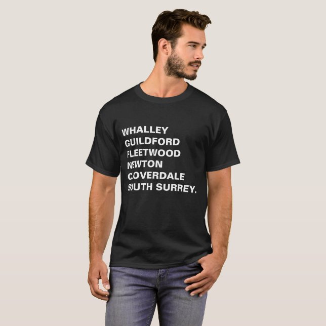 Camiseta Whalley, Guildford, Fleetwood, Surrey (Anverso completo)