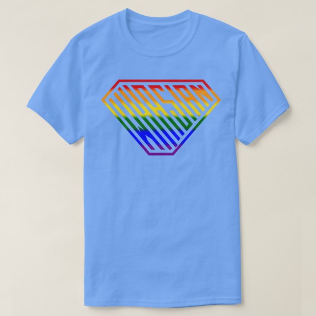 Camiseta Whasian SuperEmpower Shield Rainbow (Diseño del anverso)