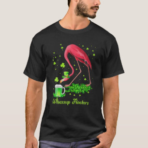 Camiseta Whassup Flockers Lucky Irish Flamingo