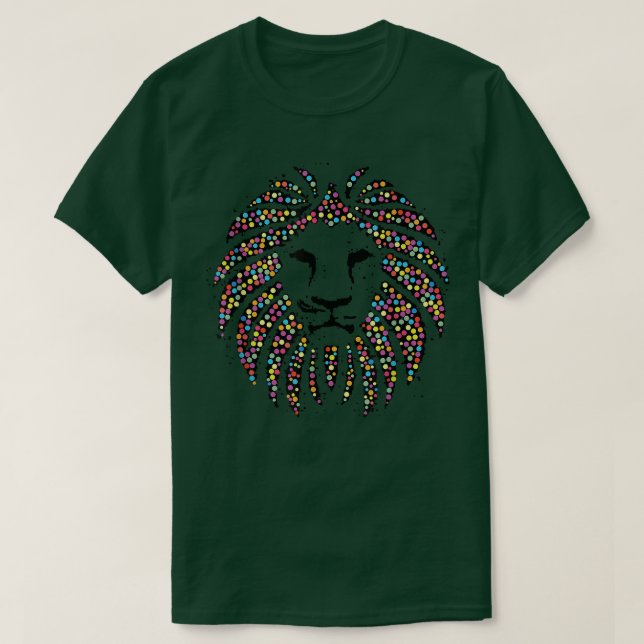 Camiseta What Can You Create With Just A Dot - Lion Dots  (Diseño del anverso)