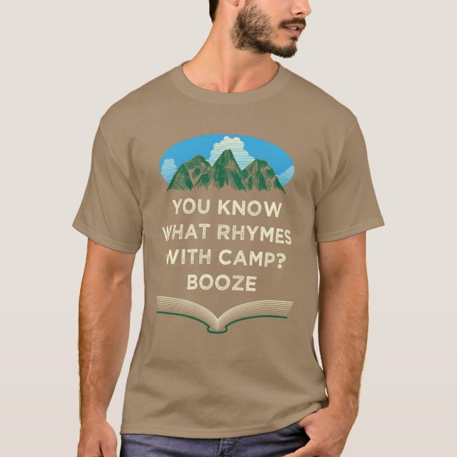 Camiseta What Rhymes with Camp Beer Lover Camping Drinker C (Anverso)