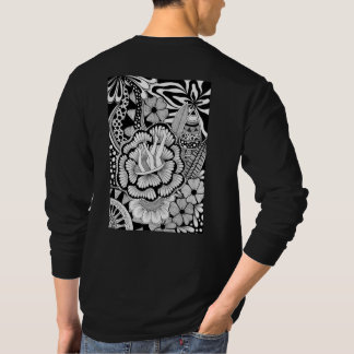 Camiseta What’s Next? – Black and White Surreal Hand-Drawn 