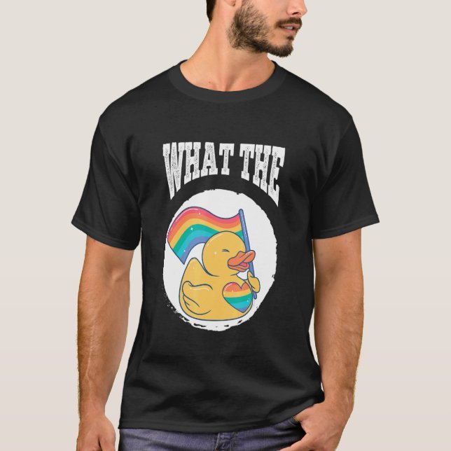 Camiseta What The Duck Duck Unicorn LGBTQ Rubber Duck Erpel (Anverso)