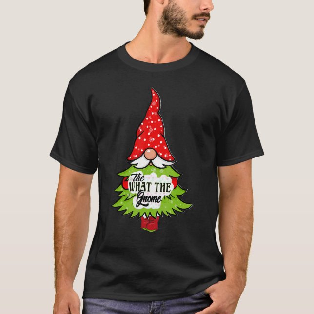 Camiseta What The Gnome Buffalo Plaid Matching Christmas Pa (Anverso)