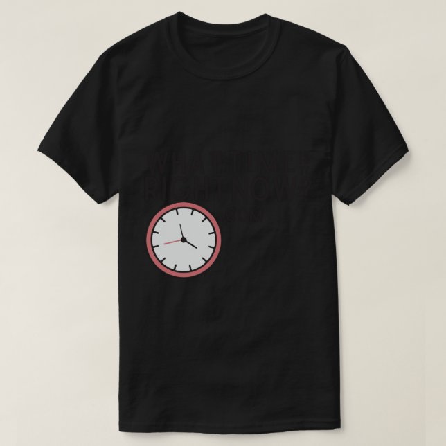 Camiseta what time is it right now logo  (Diseño del anverso)